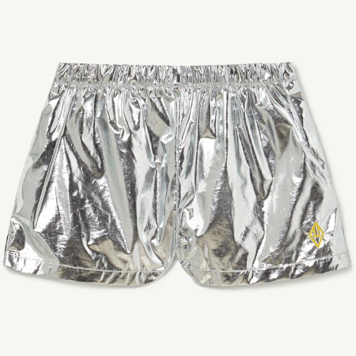 Shiny Clam Kids Shorts | Silver