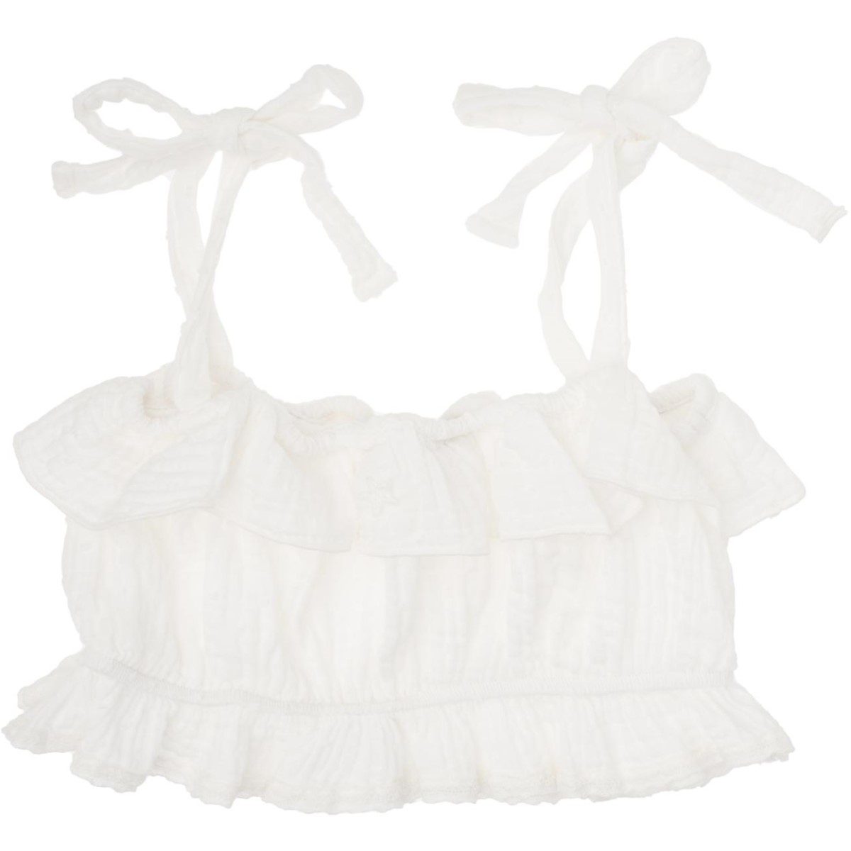 Plumeti Fabric Strappy Trop & Plumeti Short | Off-White