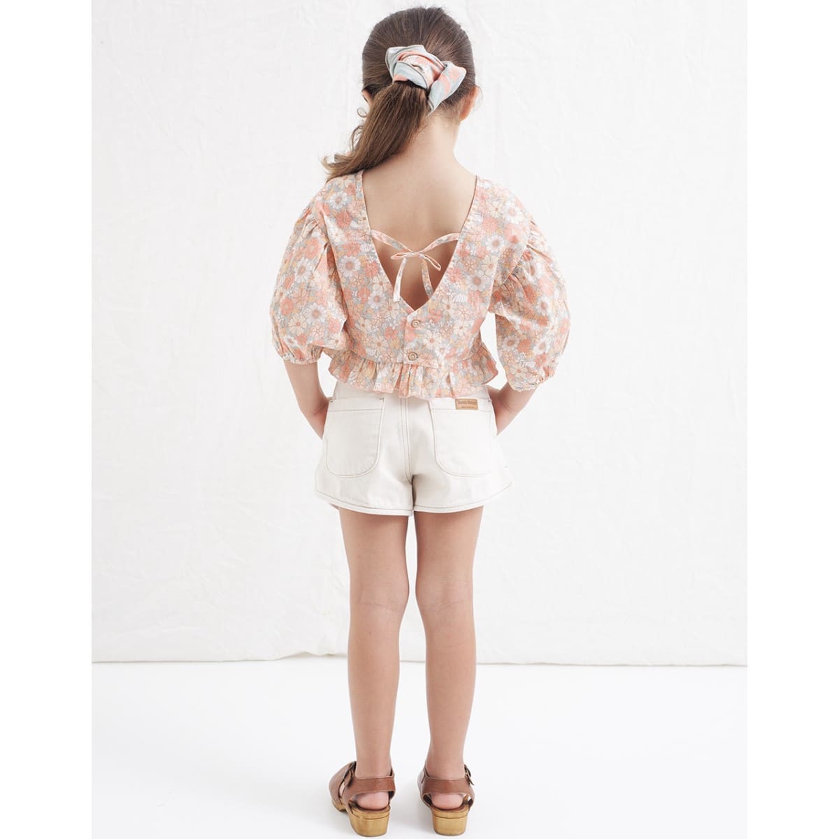3/4 Sleeve Blouse W/ Flower Print