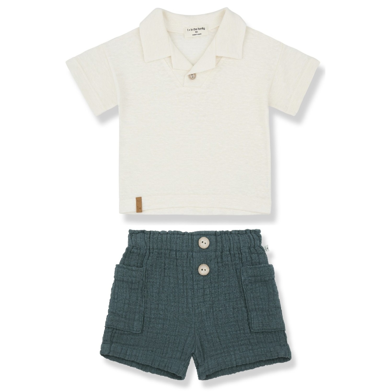 Sandro Top Off White & Ricky Shorts Petroleum