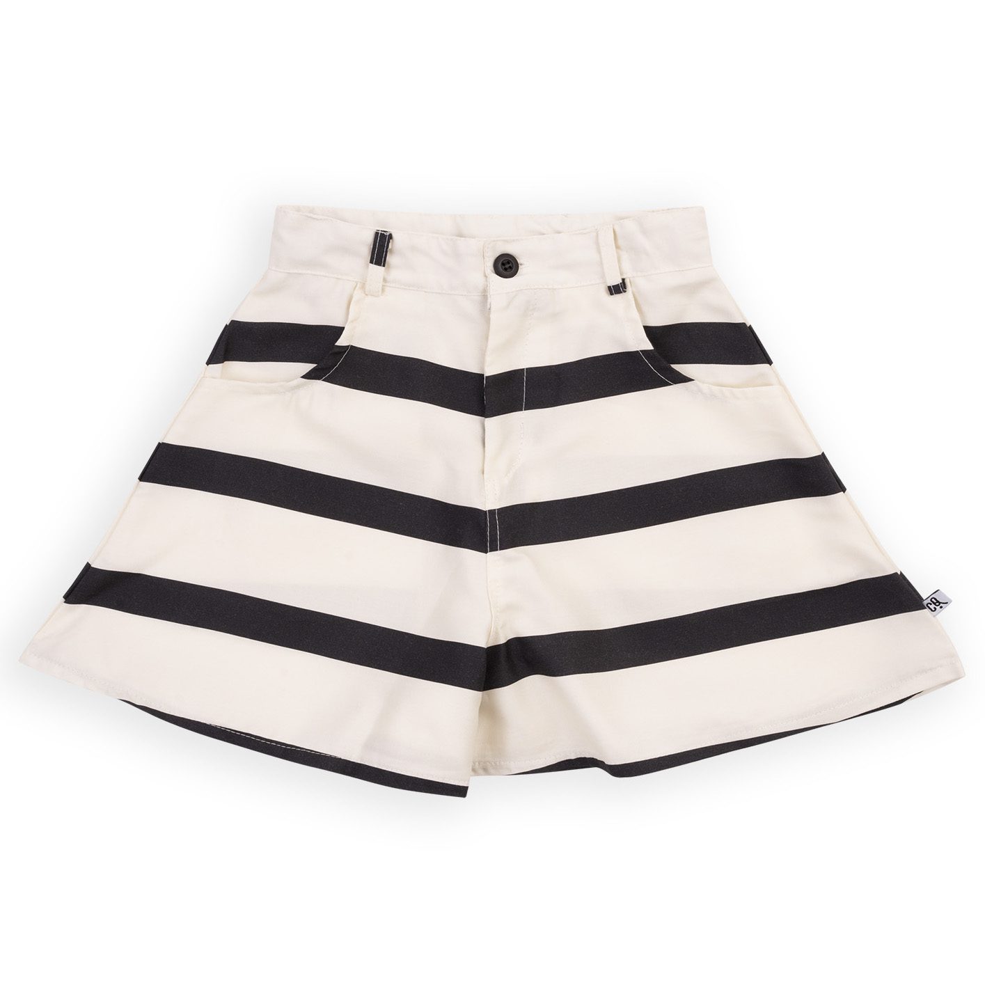 Wide Top & Wide Shorts | Stripes Black