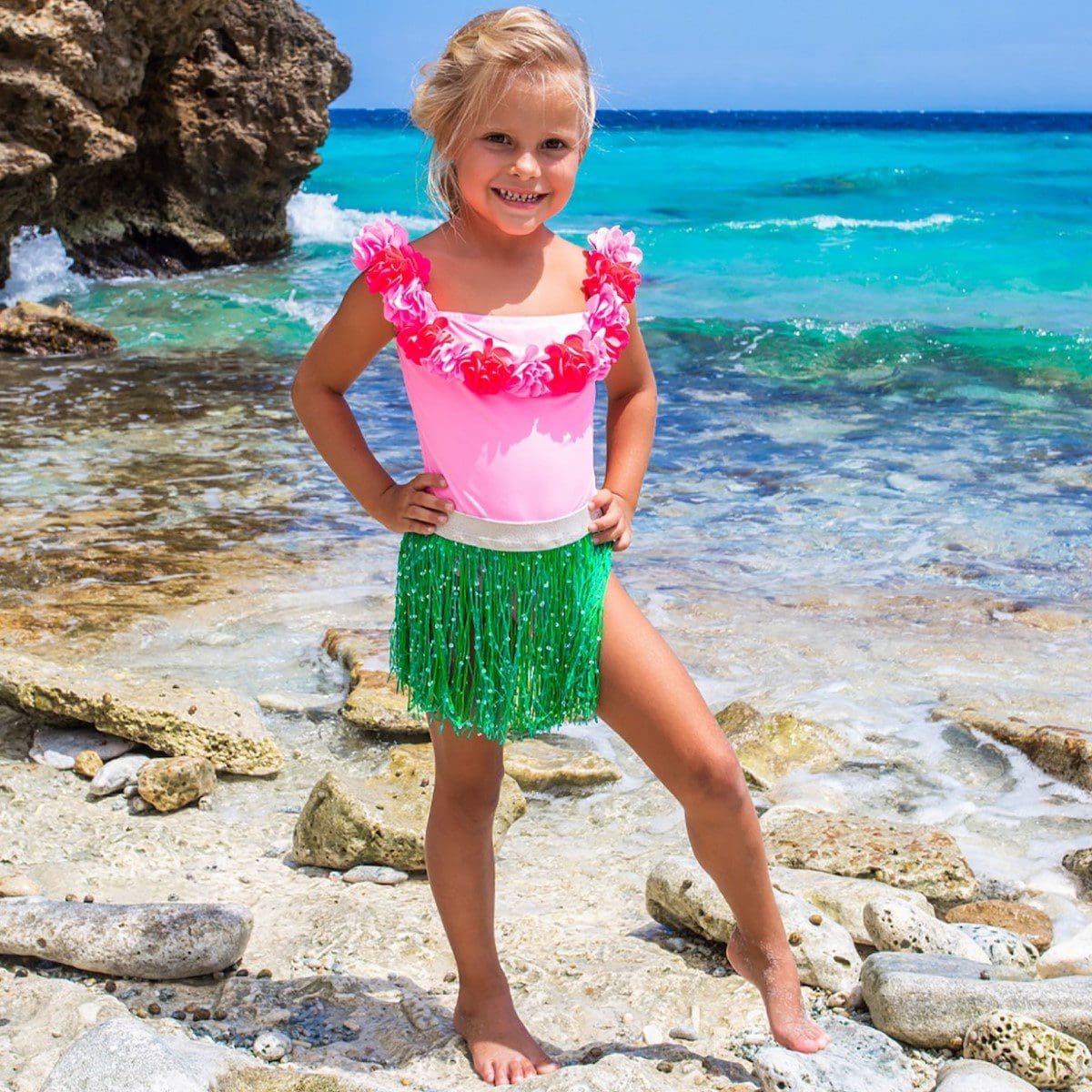 Hula Lei One Piece Fringe Skirt