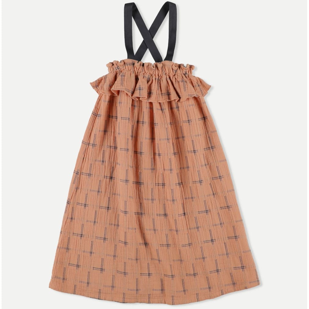 Sigrid Plaid Muslin Dress | Pink