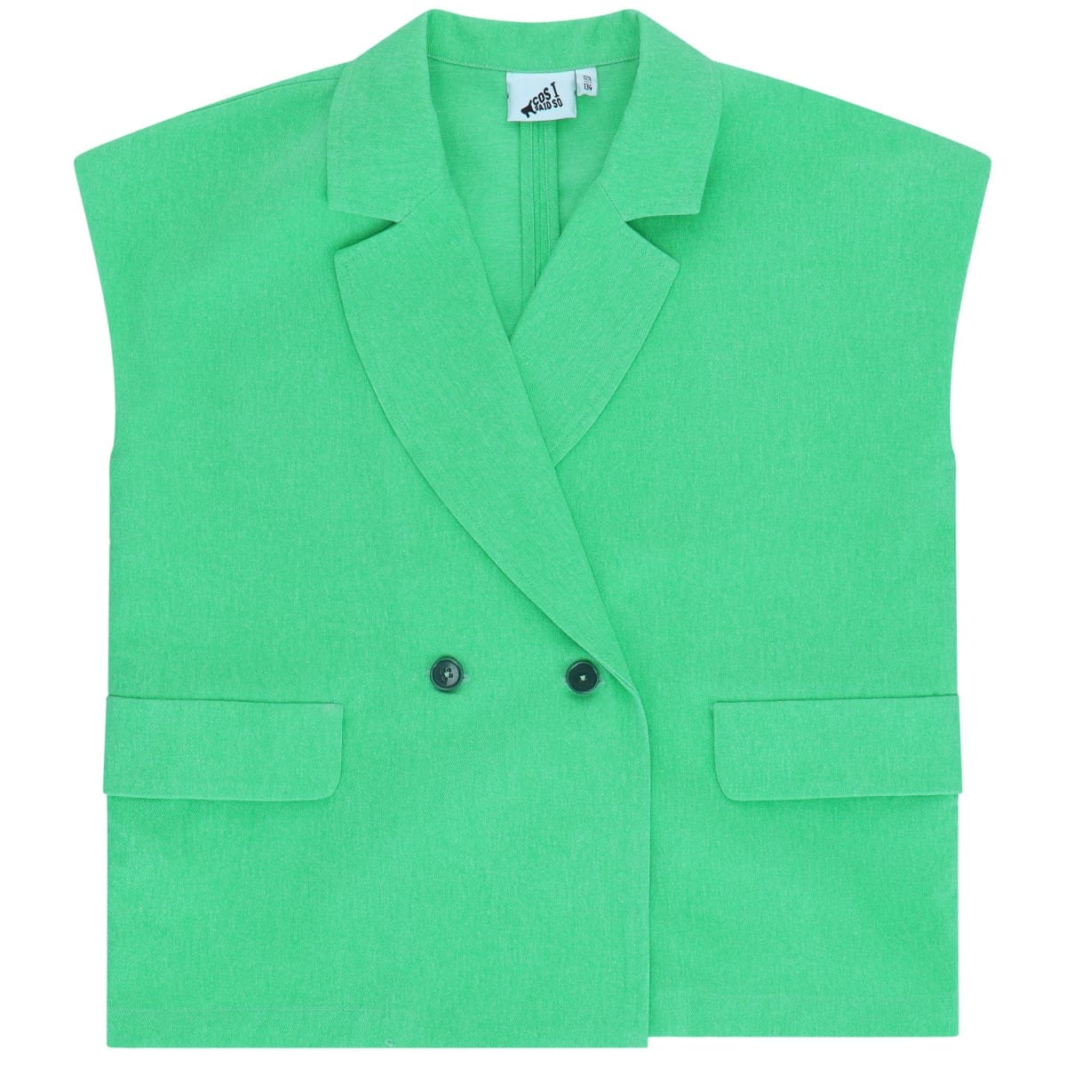 Twill Sleeveless Blazer