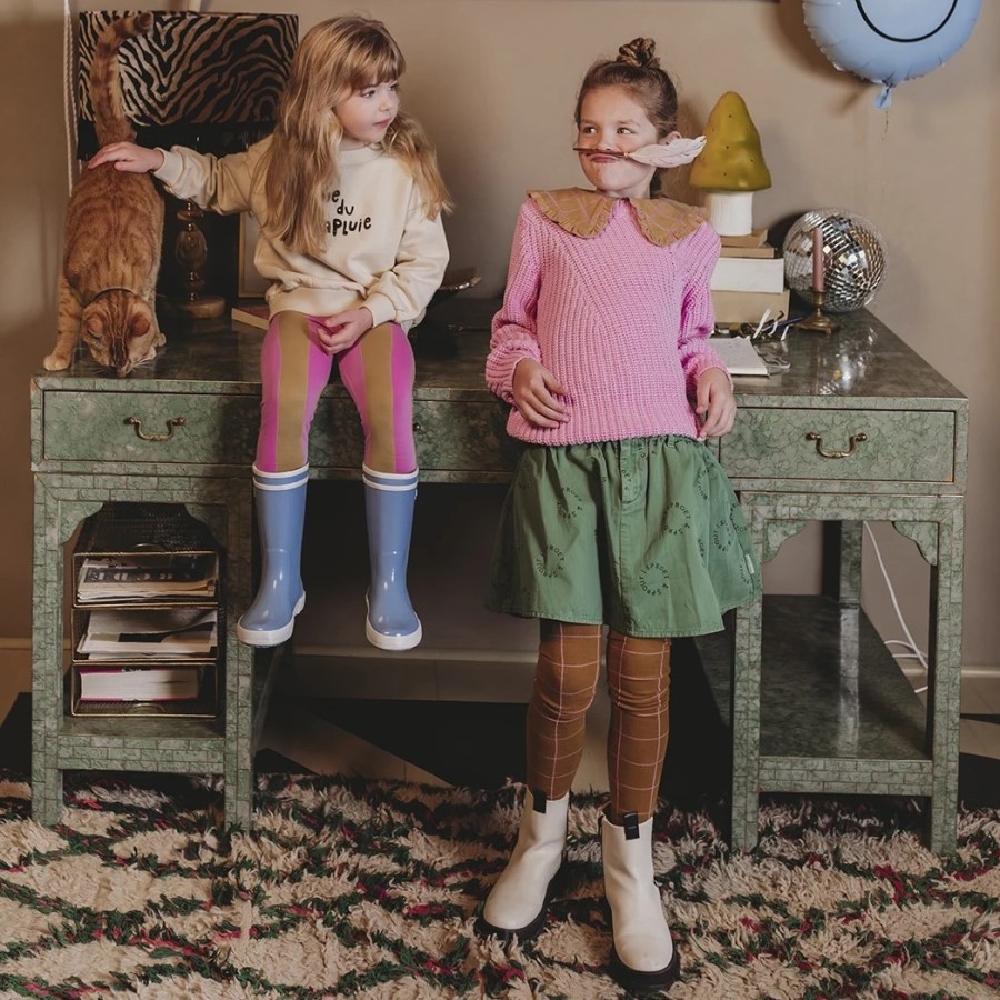 Block Stripe Purple Pink Legging