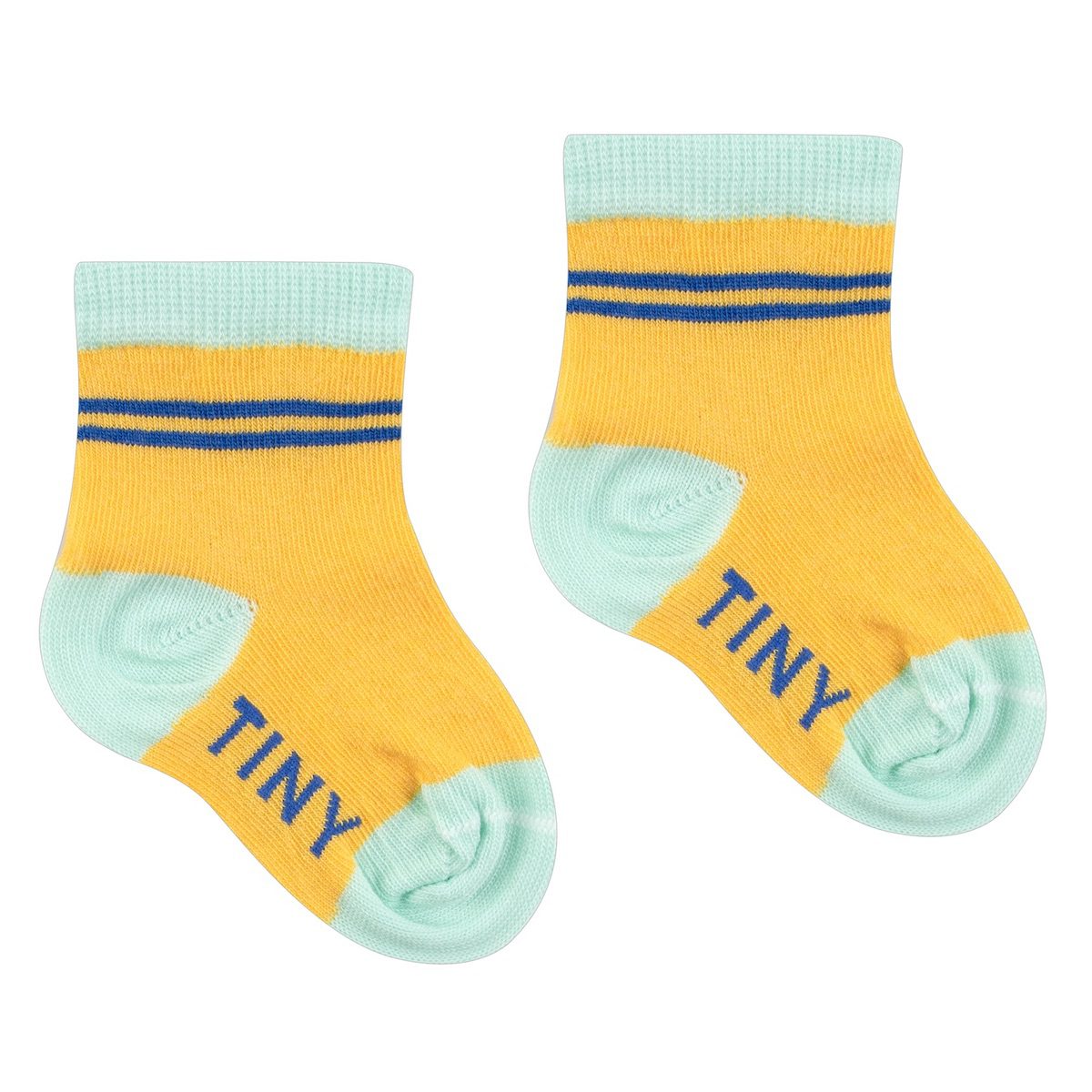Thin Stripes Quarter Socks | Yellow