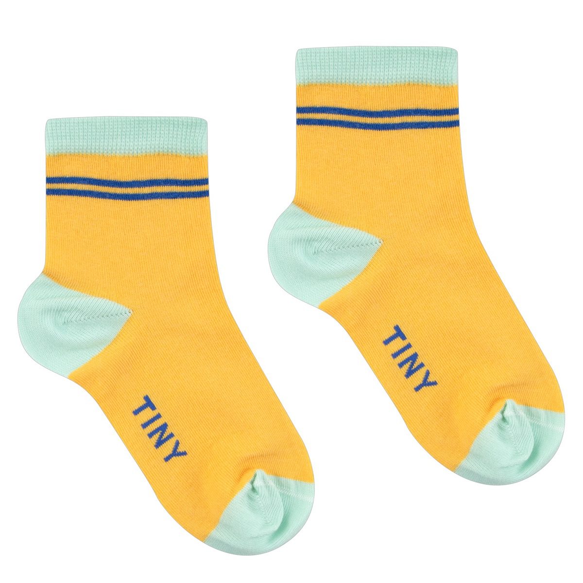 Thin Stripes Quarter Socks | Yellow