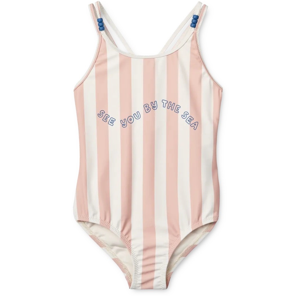 Suna Stripe Swimsuit | Sorbet Rose/Creme De La Creme