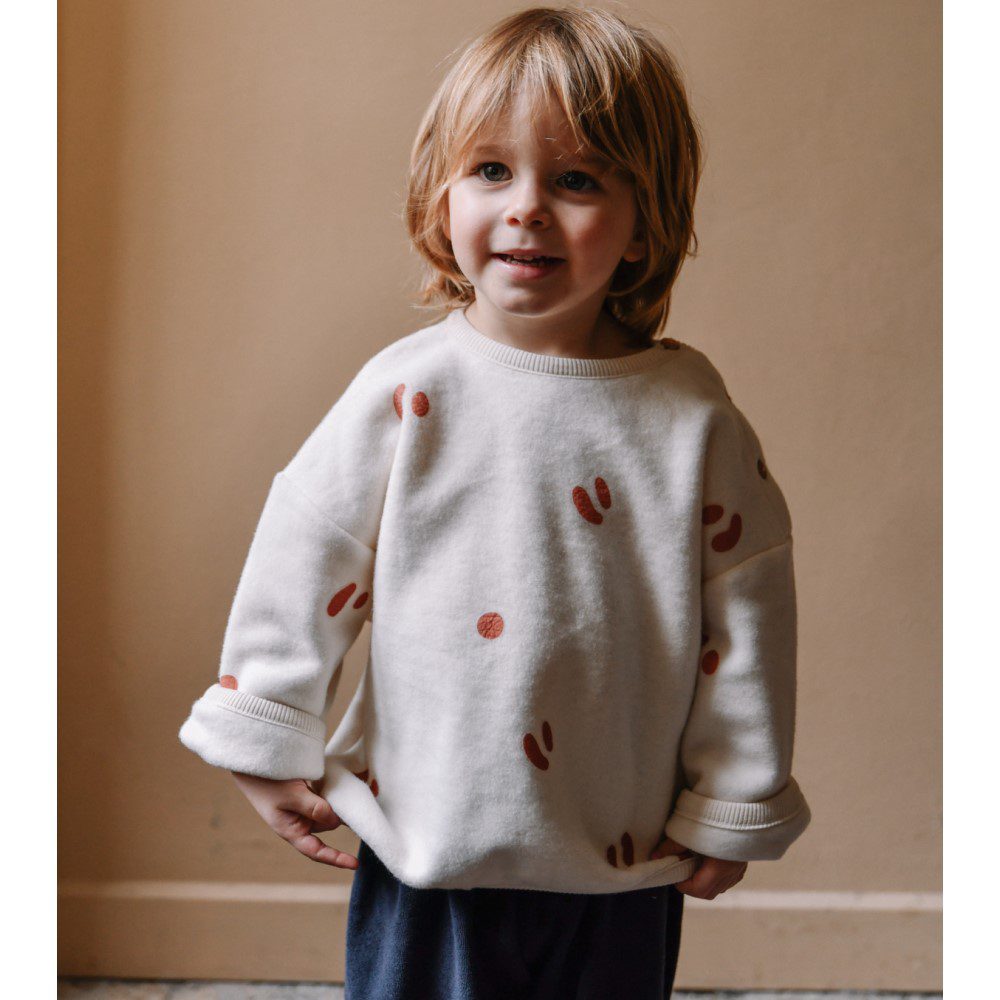 Ours Polar Sweatshirt & Rom Pom Leggings | Off White Dots