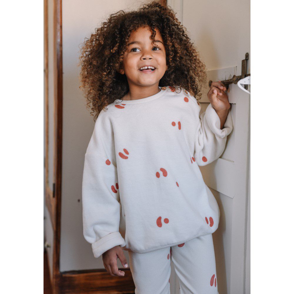 Ours Polar Sweatshirt & Rom Pom Leggings | Off White Dots