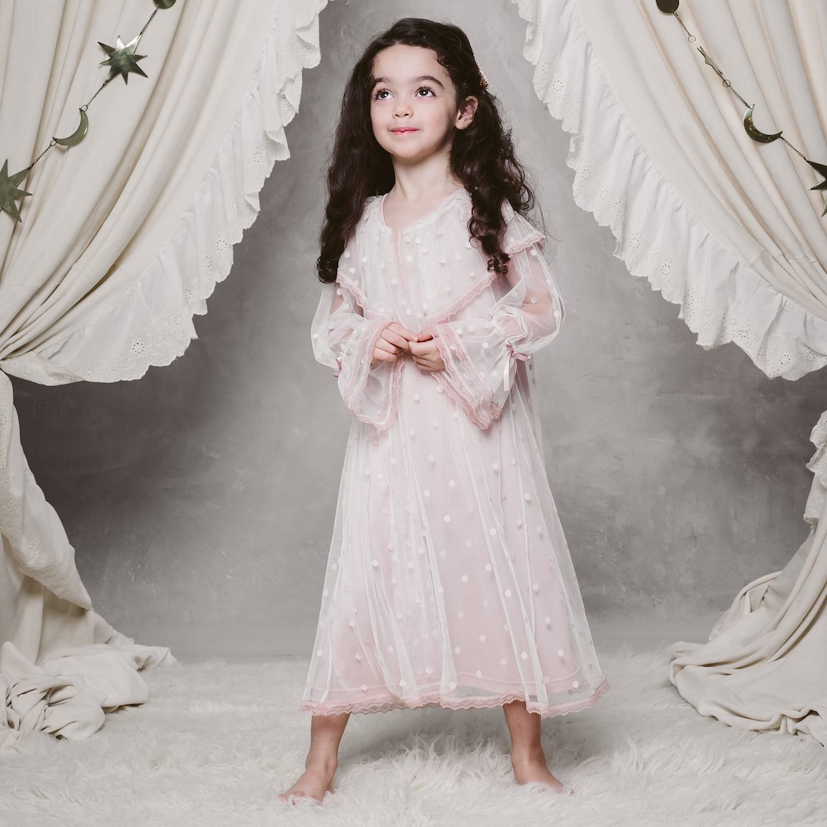 Sandra Tulle Nightdress| Ivory