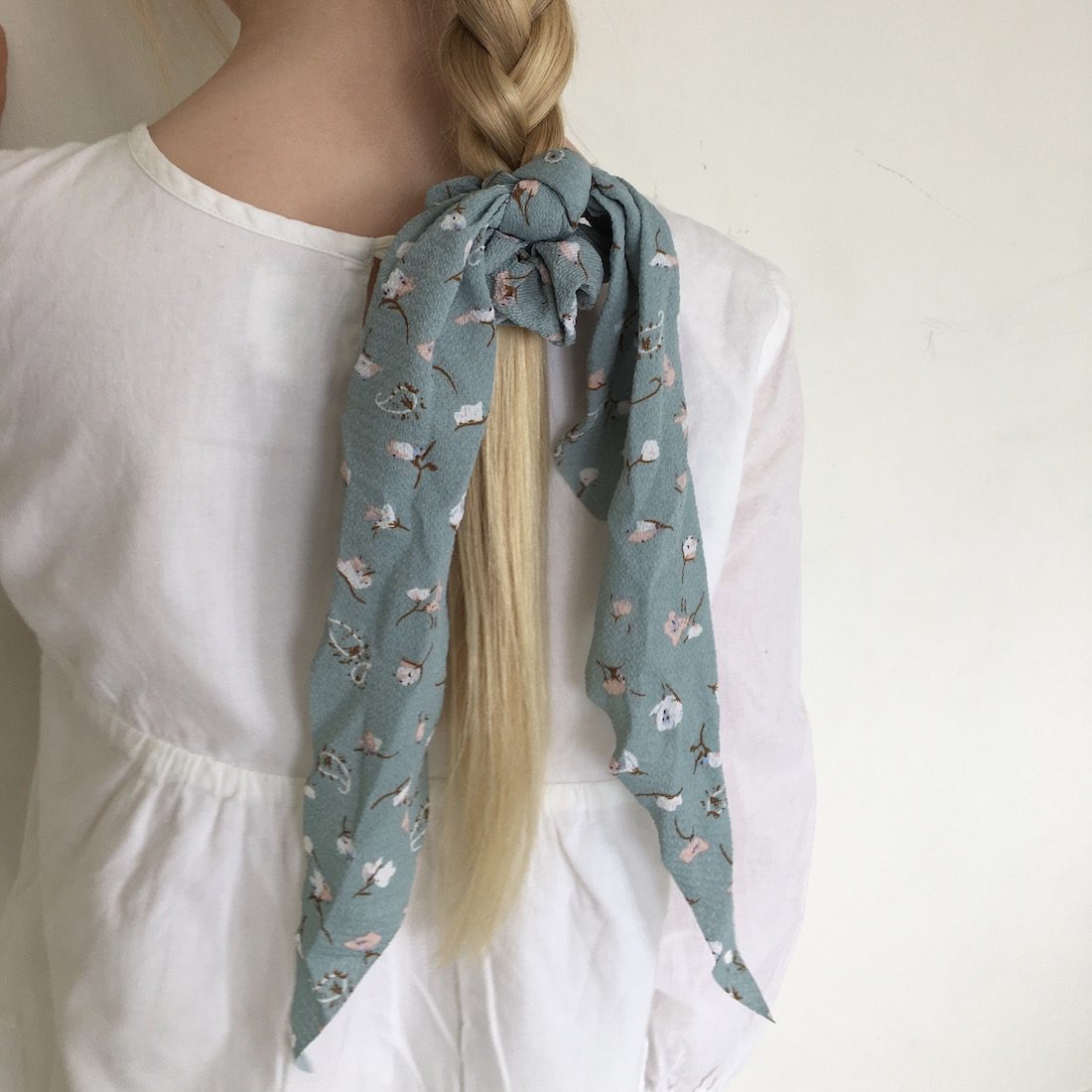 Scarf Scrunchie Floral Green