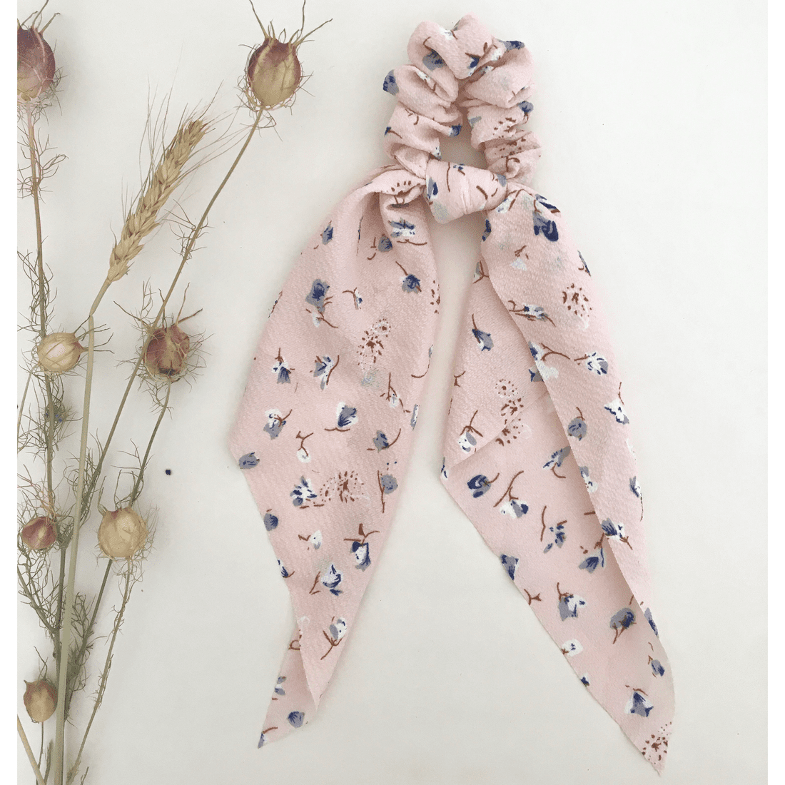 Scarf Scrunchie Floral Green