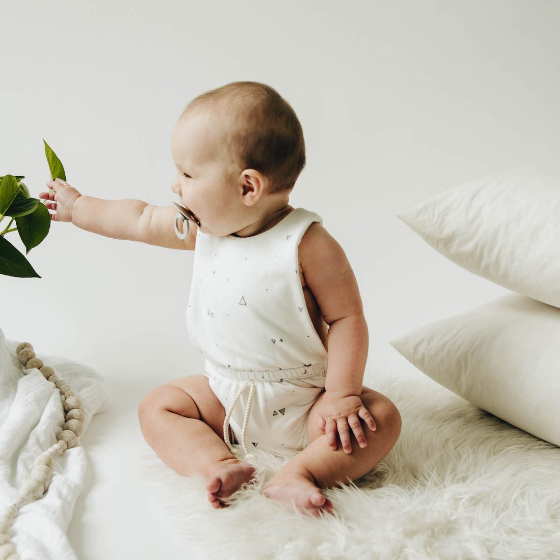 Shortie Romper | Triangles