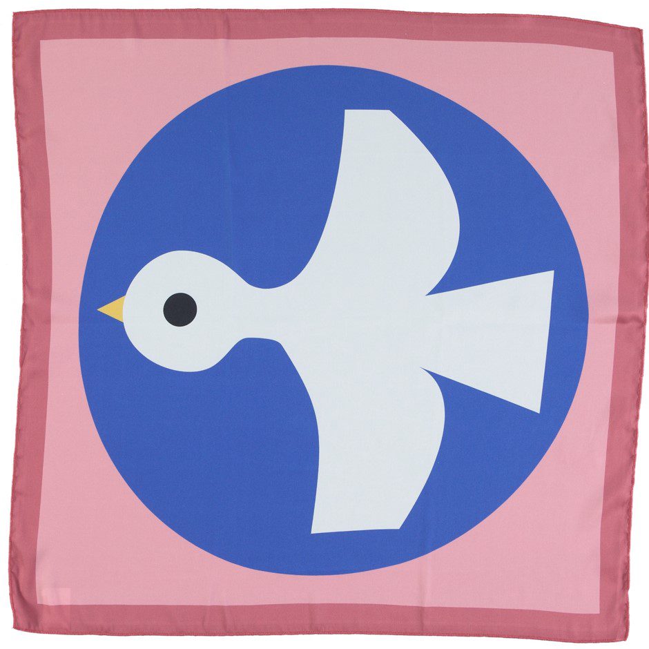 Silky Bandana/Scarf | Pink w/ 