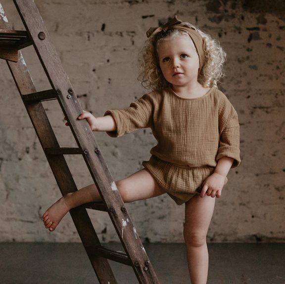 The Button Back Top & The Muslin Bloomer | Sage