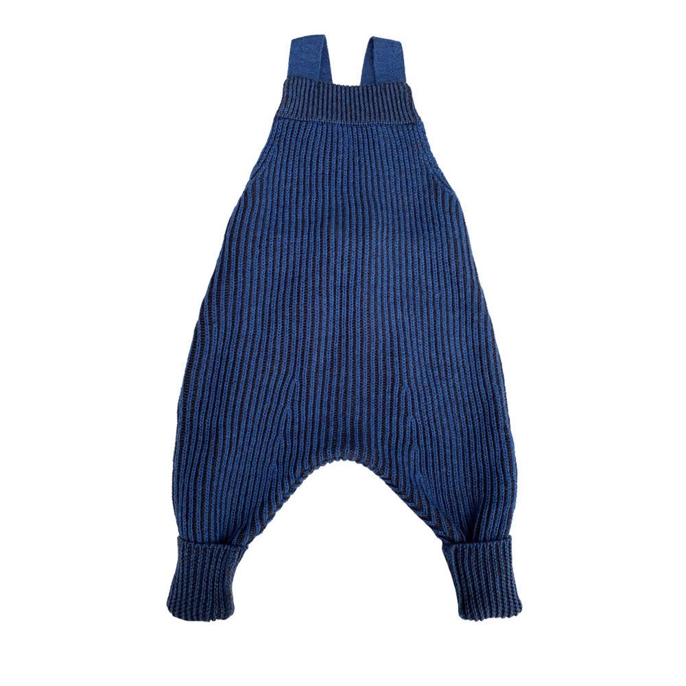 Slate Blue Cocoa Caio Dungarees & Ivory Sylfaen Skinny Rib