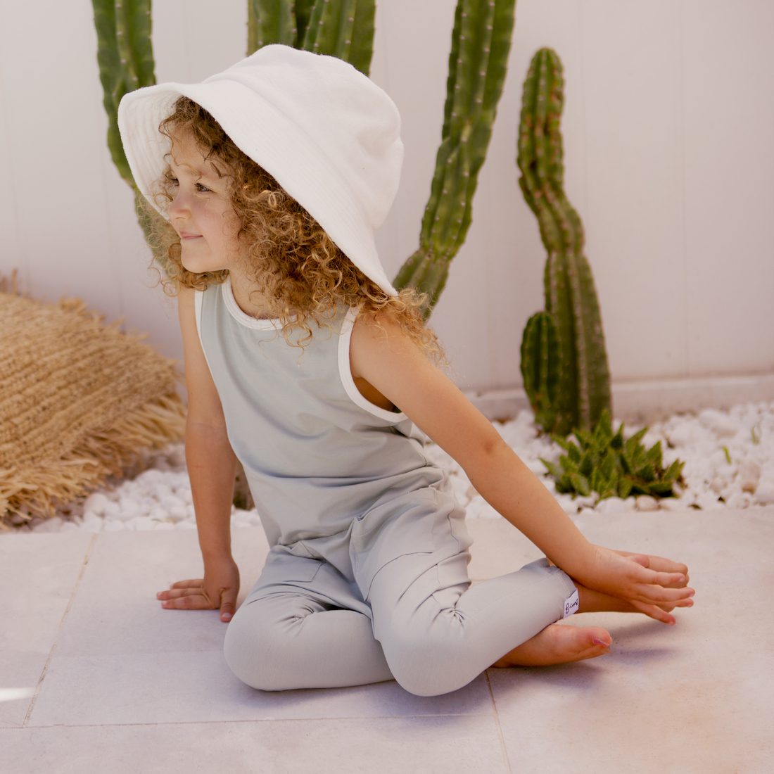 Sleeveless Romper | Sea Foam Blue