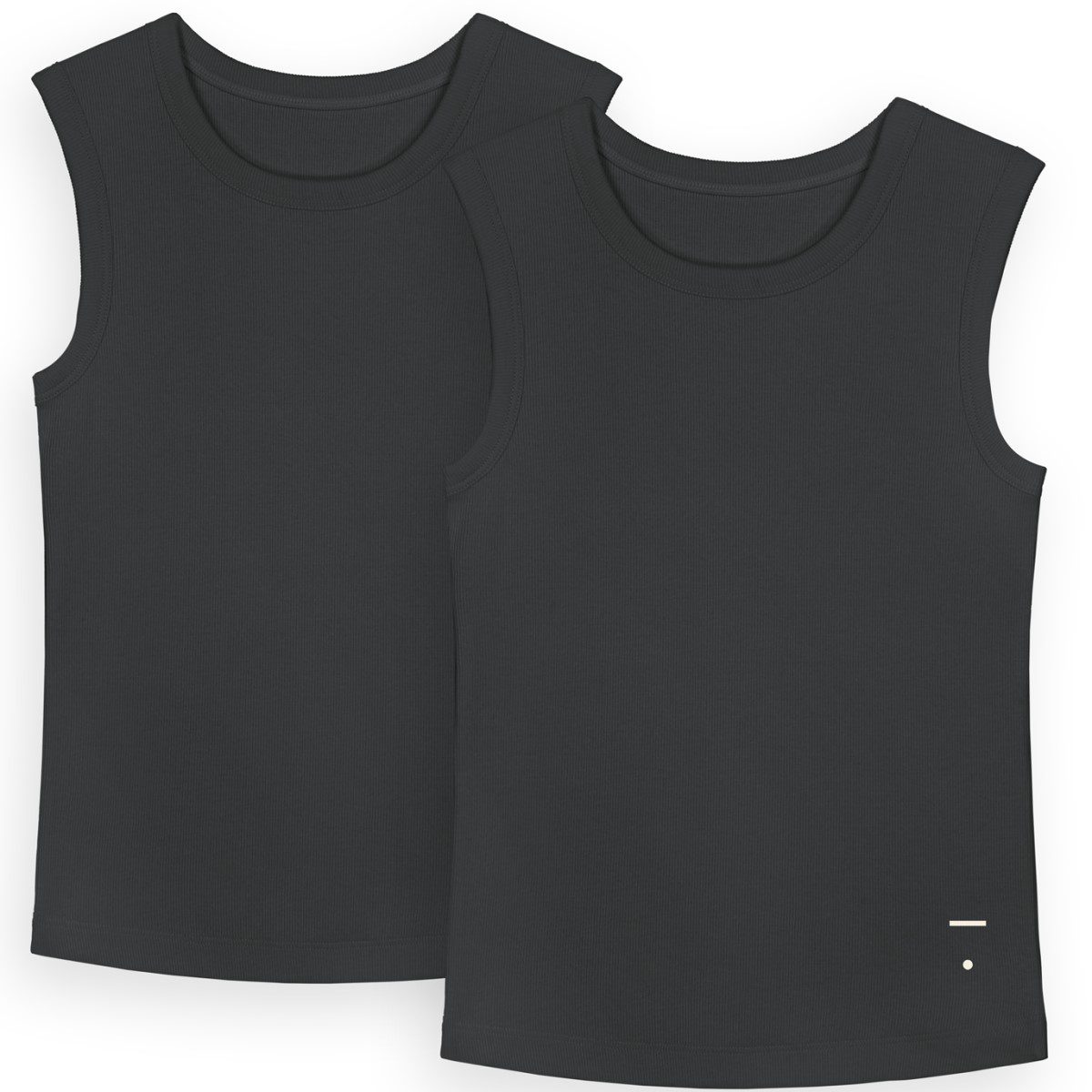 Organic Nearly Black Sleeveless Vest