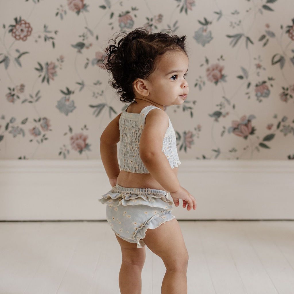 Smocked Crop Tank & Ruffle Bloomers | Lilac