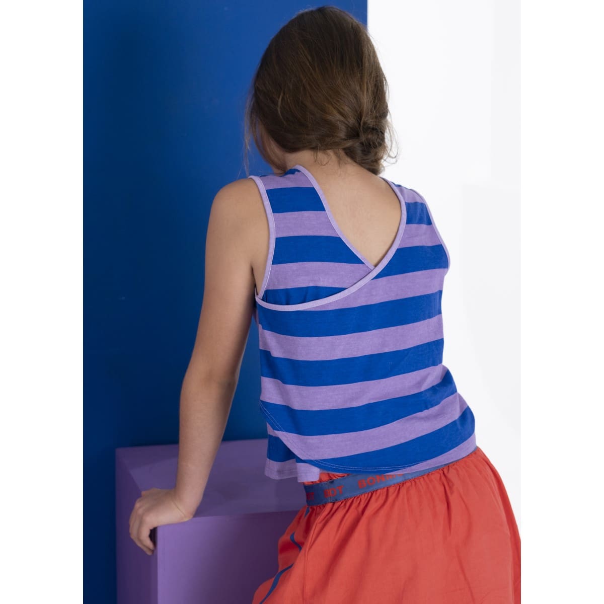 Tee Cross Back Wide Stripes