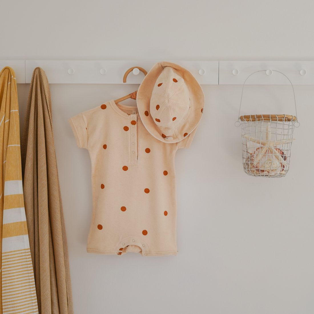 Spice Dots Terry Beach Romper