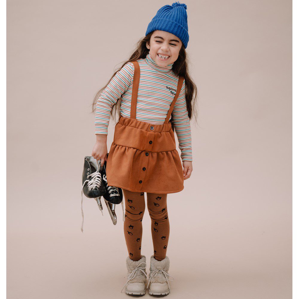 Suede Salopette Skirt