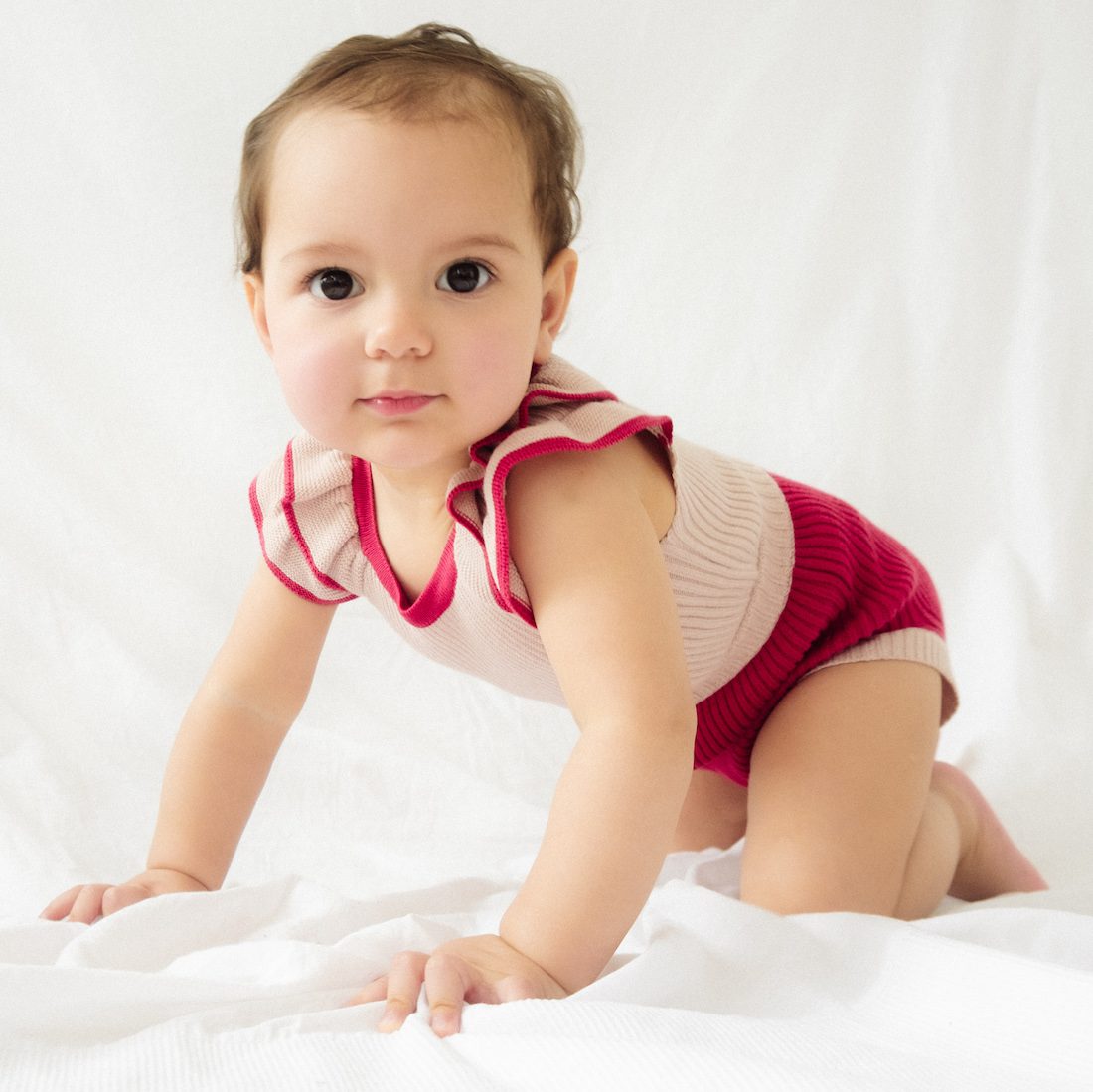 Stef Romper | Pink & Natural