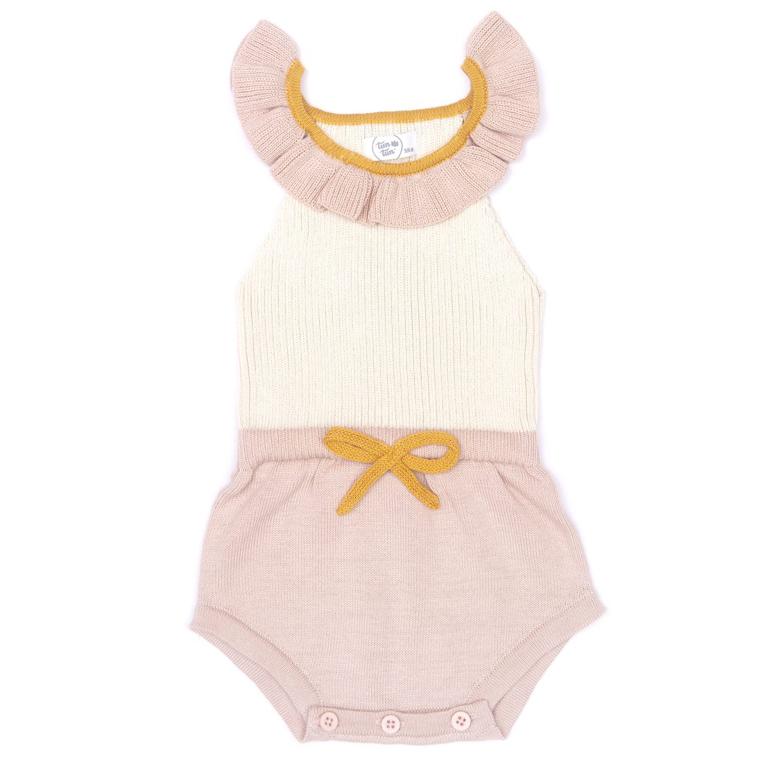 Stef Romper | Pink & Natural
