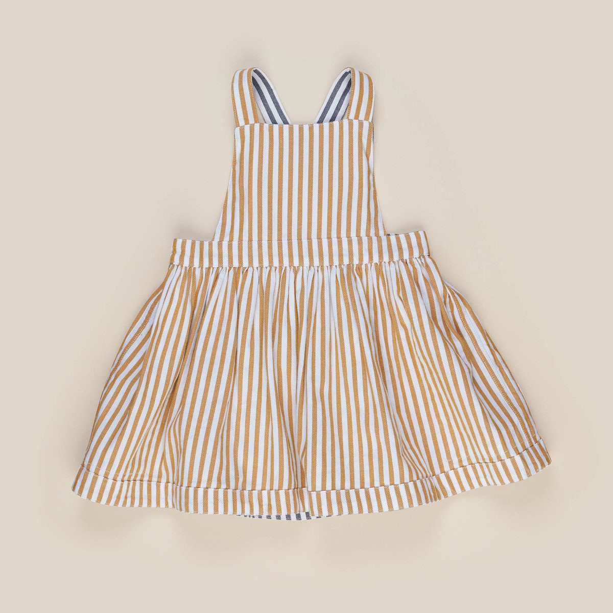 Stripe REVERSIBLE Pinafore & White T-Shirt