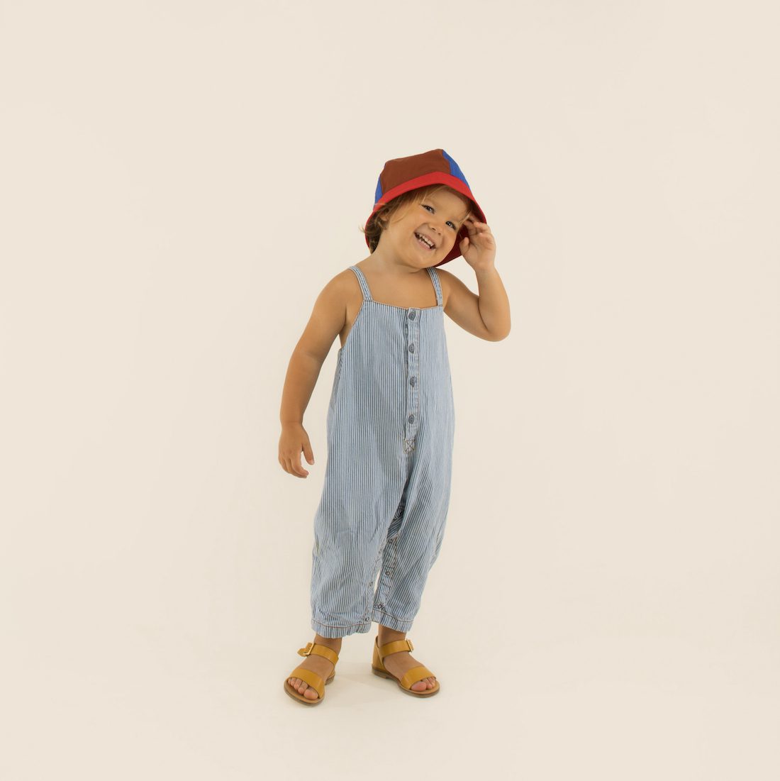 Striped Denim Dungaree