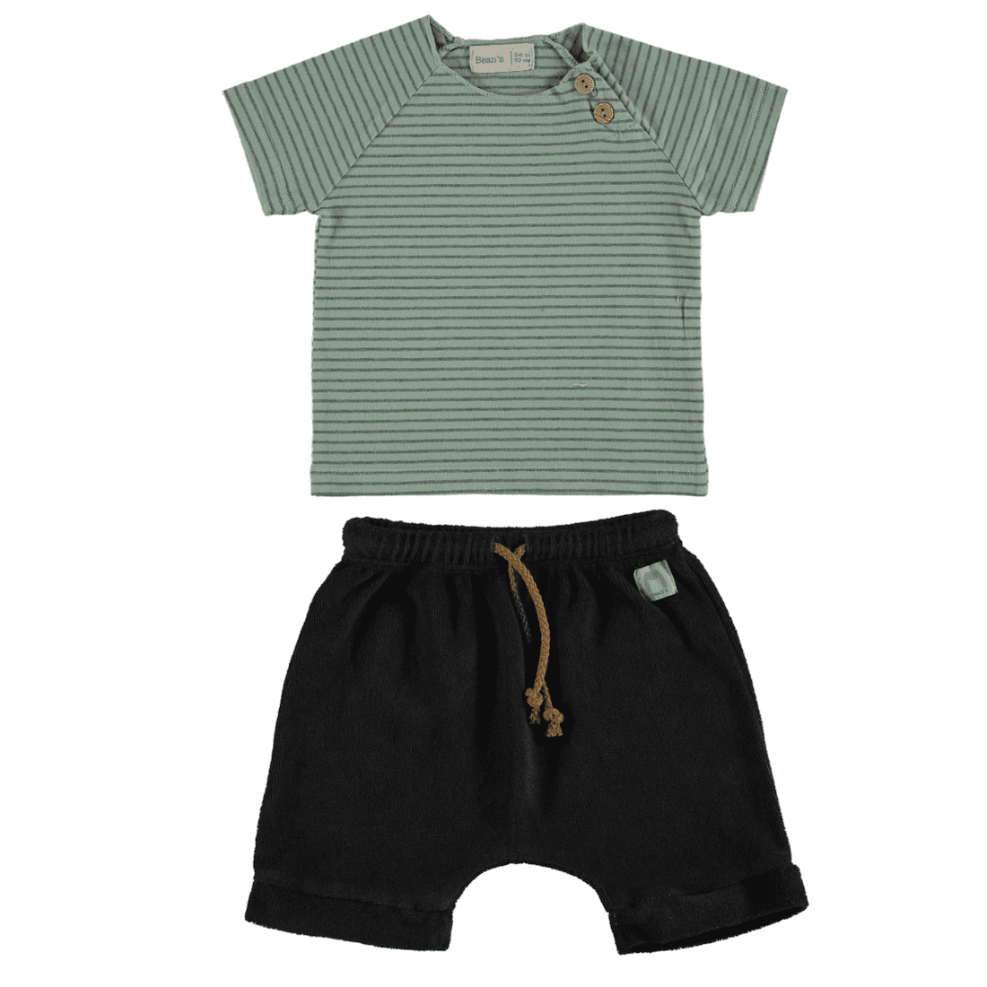 Striped T-Shirt & Terry Shorts