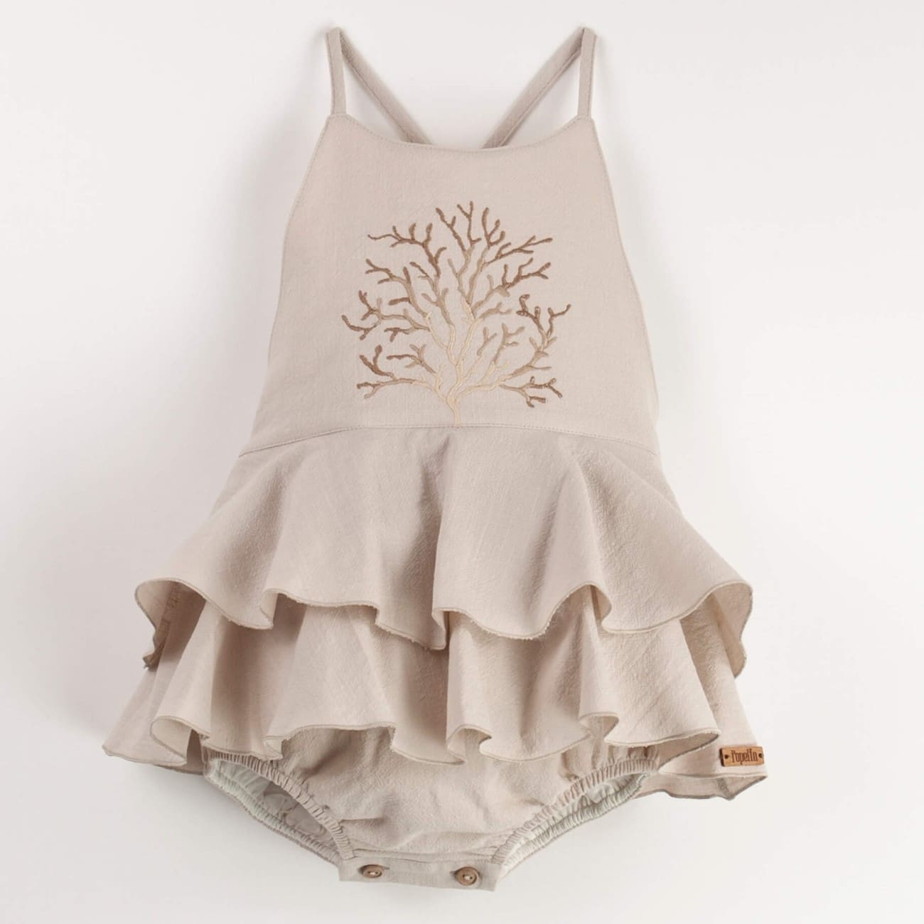 Sand Coral Motif Romper Suit