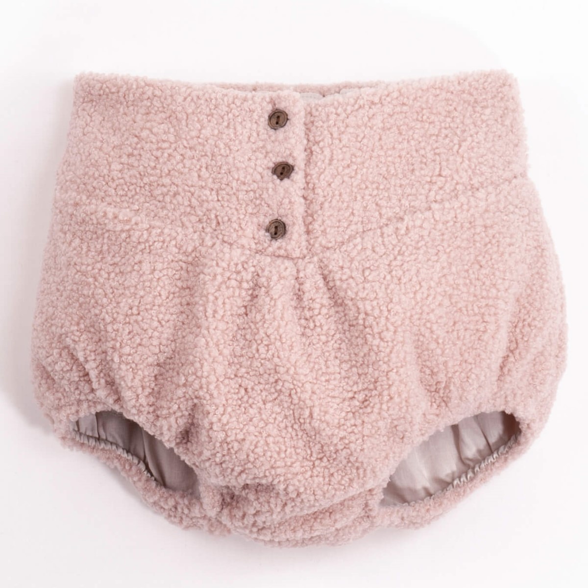 Fleece High Waisted Culotte & Rounded Yolk Blouse | Floral/Pink