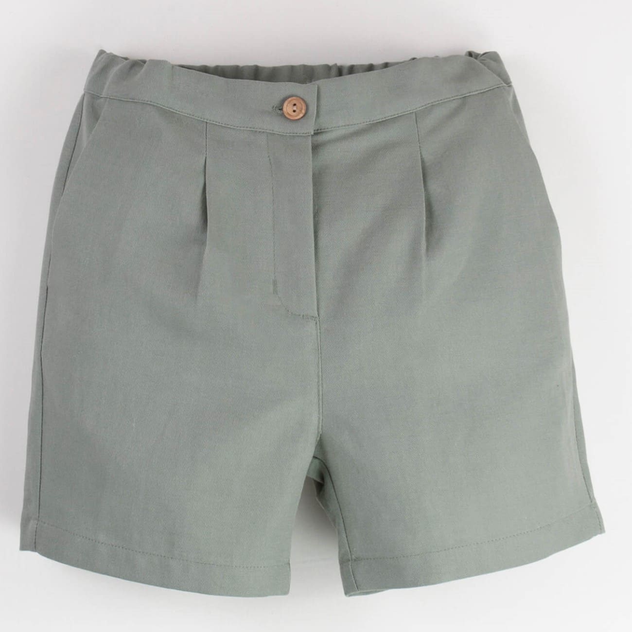 White Striped Knitted Jersey & Green Style Chino Shorts