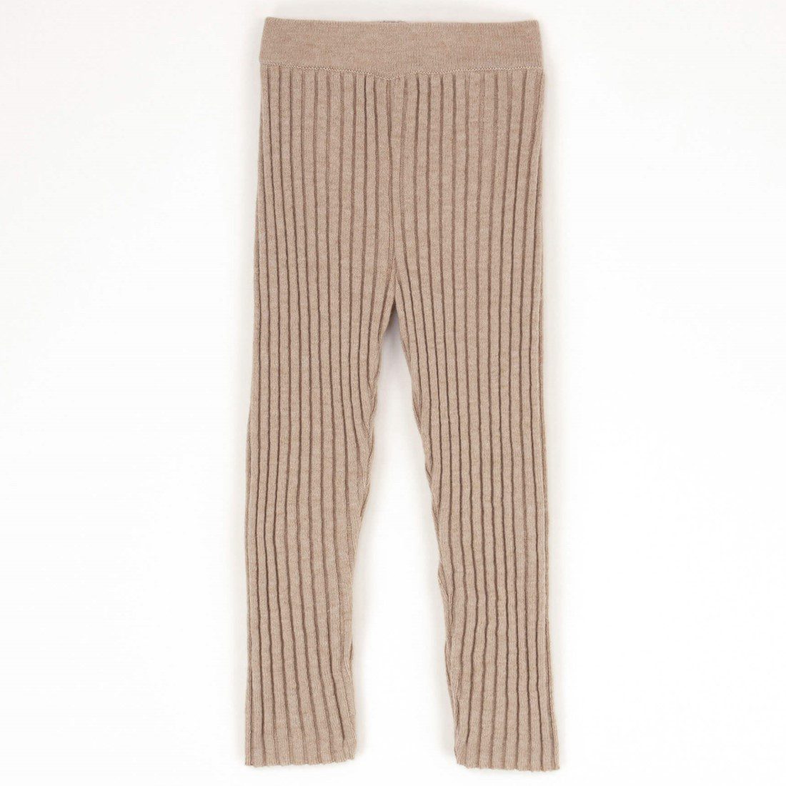 Beige Knitted Romper Suit & Beige Ribbed Leggings