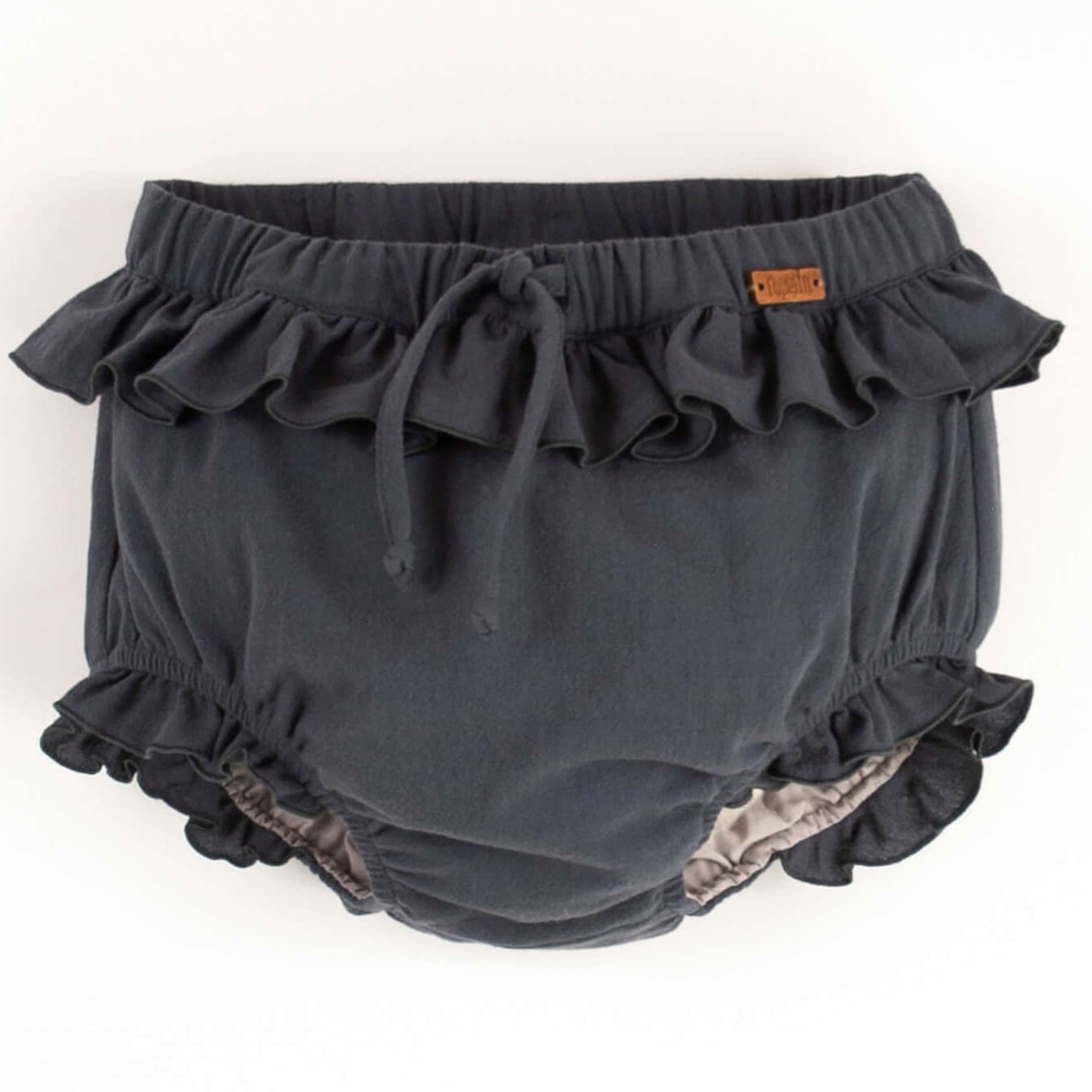 Blouse W/ Collar & Blue Culotte W/ Frills | Navy Blue