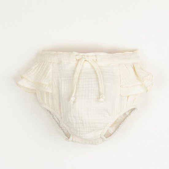 Sleeveless Organic Shirt & Organic Culotte with Placket | Off-White