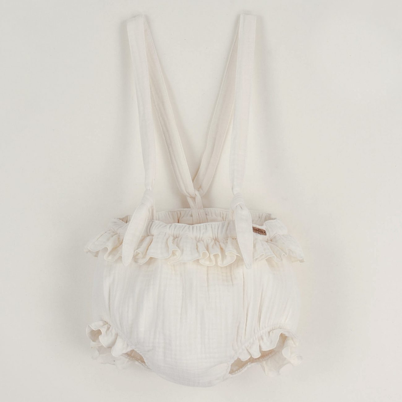 Off white Blouse & Culotte W/ frills Removable Straps