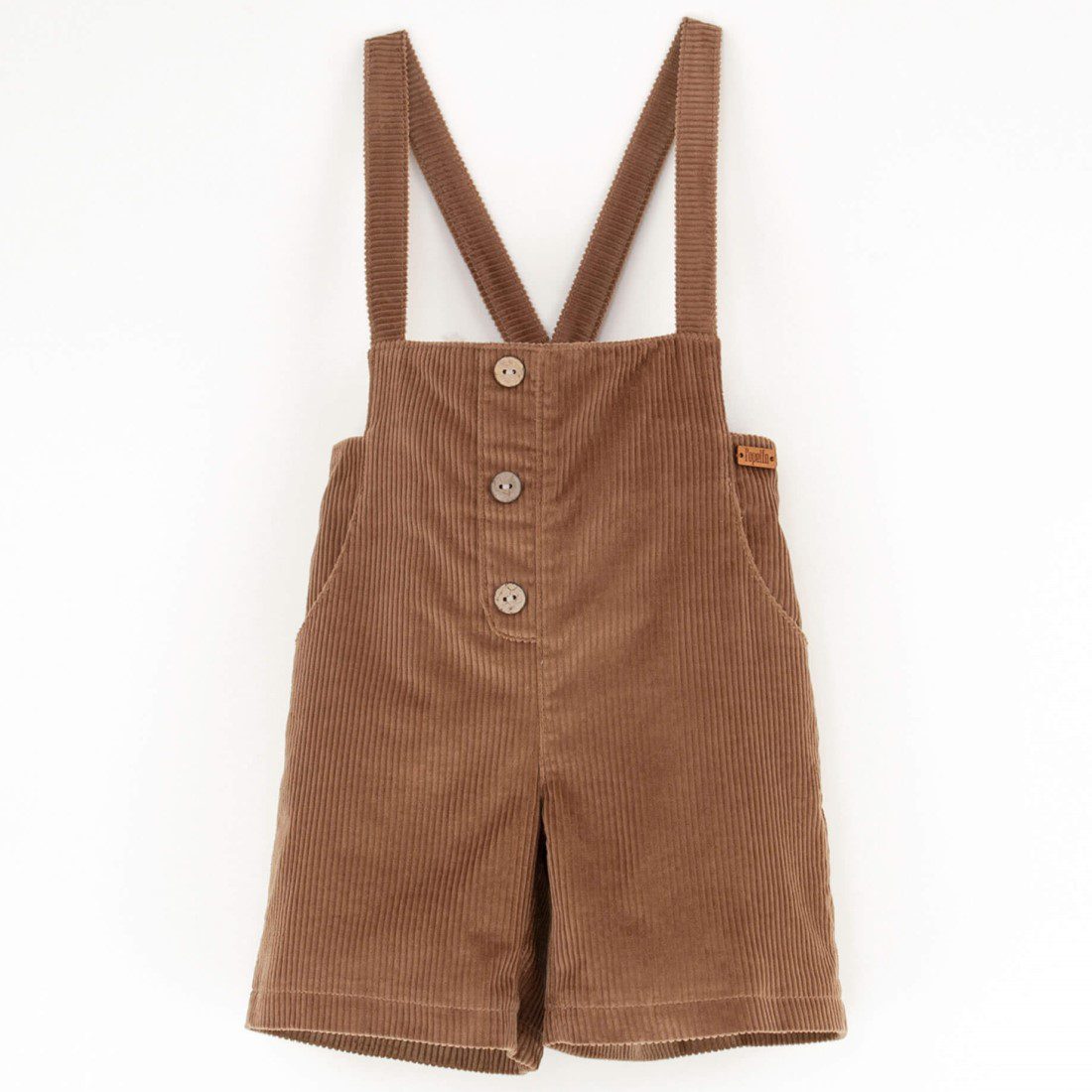 Black Gingham Shirt Romper Suit W/ Ochre Short Dungarees