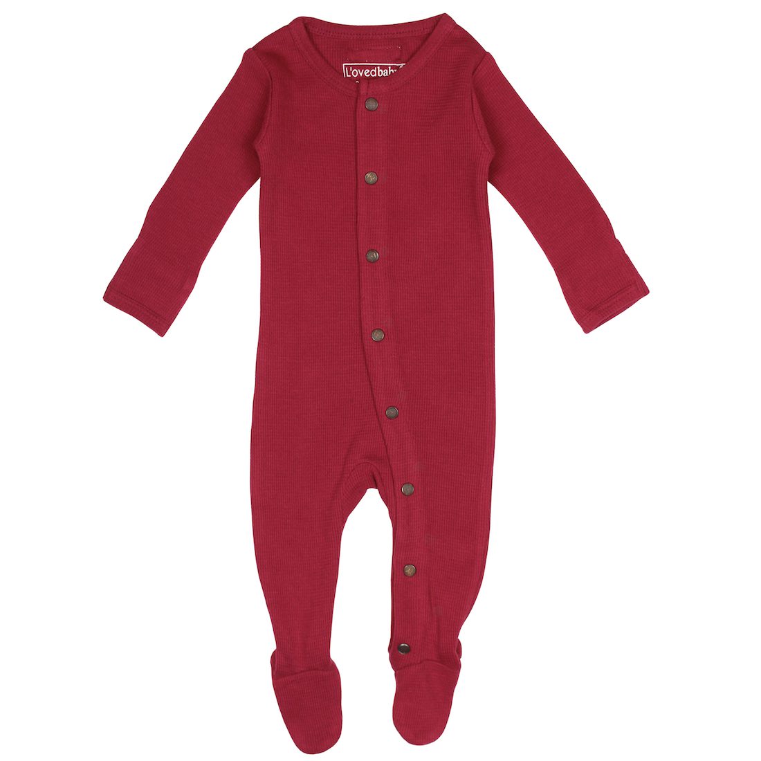Thermal Baby Footie | Crimson