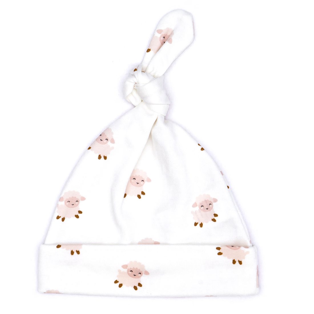 Knot Hat | Natural & Pink Sheep
