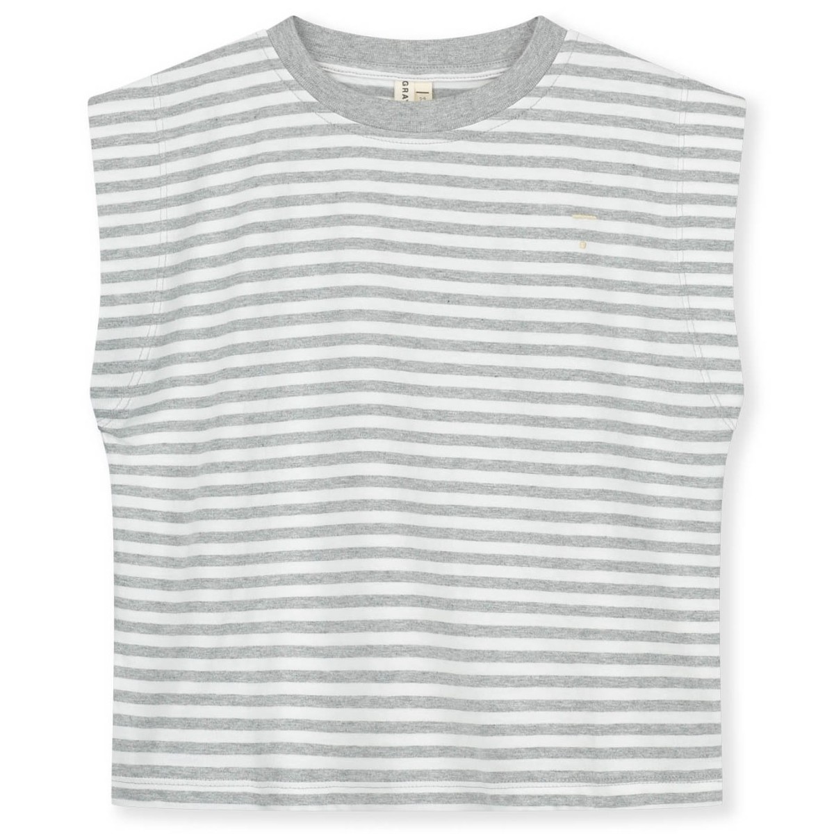 Muscle Tee | Grey Melange/Cream
