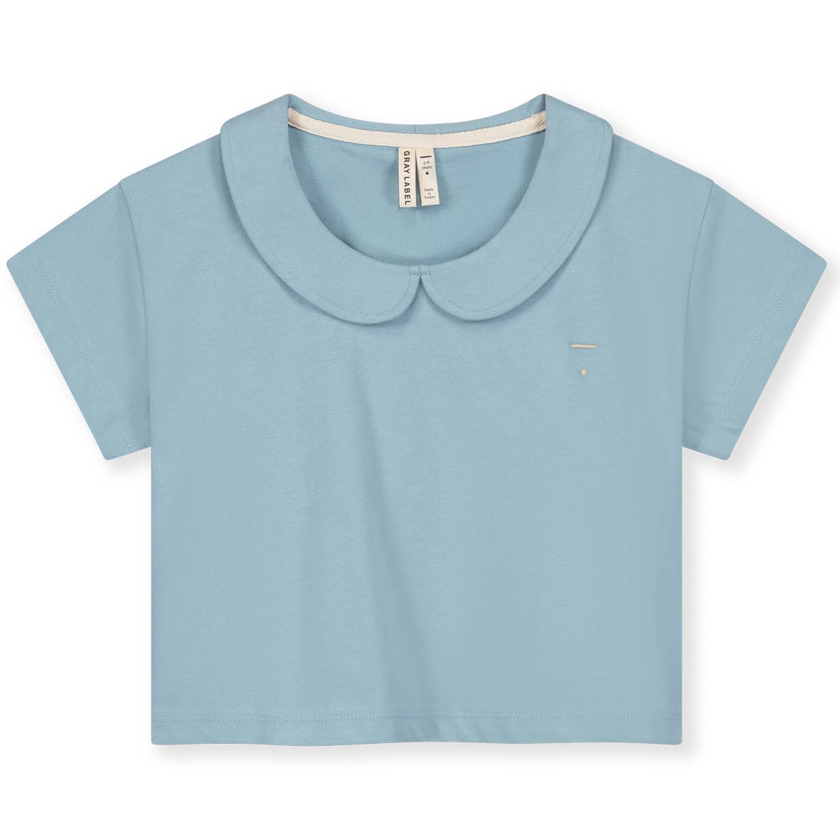 Boxy Collar Top | Blue Grey