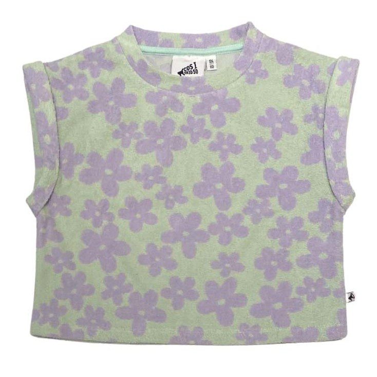 Terry Towel Floral Boxy Top & Skirt