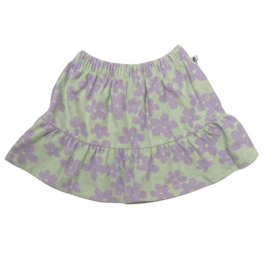 Terry Towel Floral Boxy Top & Skirt