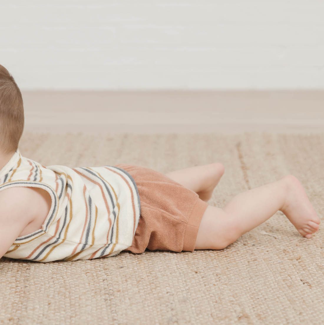 Terry Stripe Tank & Terry Terracotta Shorts