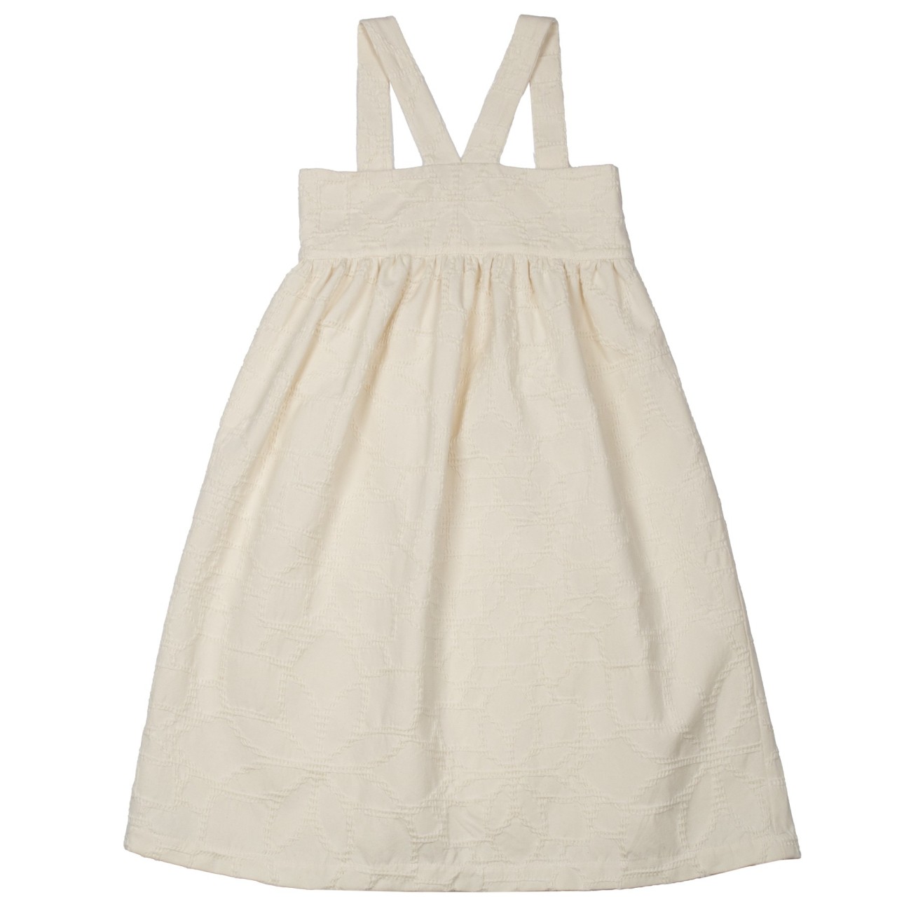 Textured Flower Dress | Natural