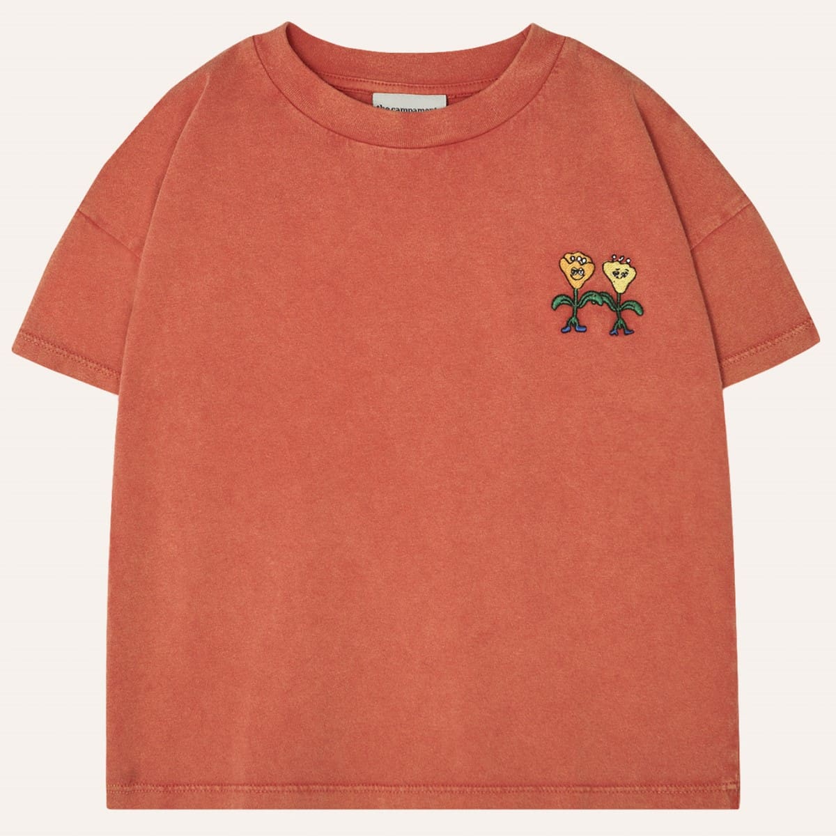 Flowers Embroidery Kids Tshirt