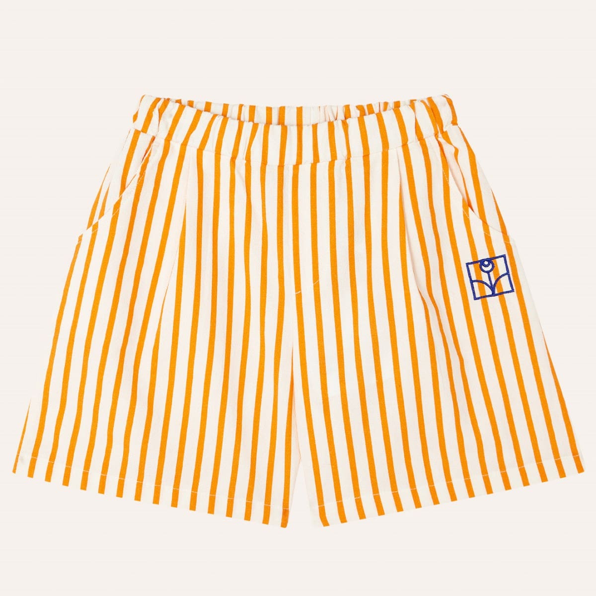 Orange Stripes Kids Shorts